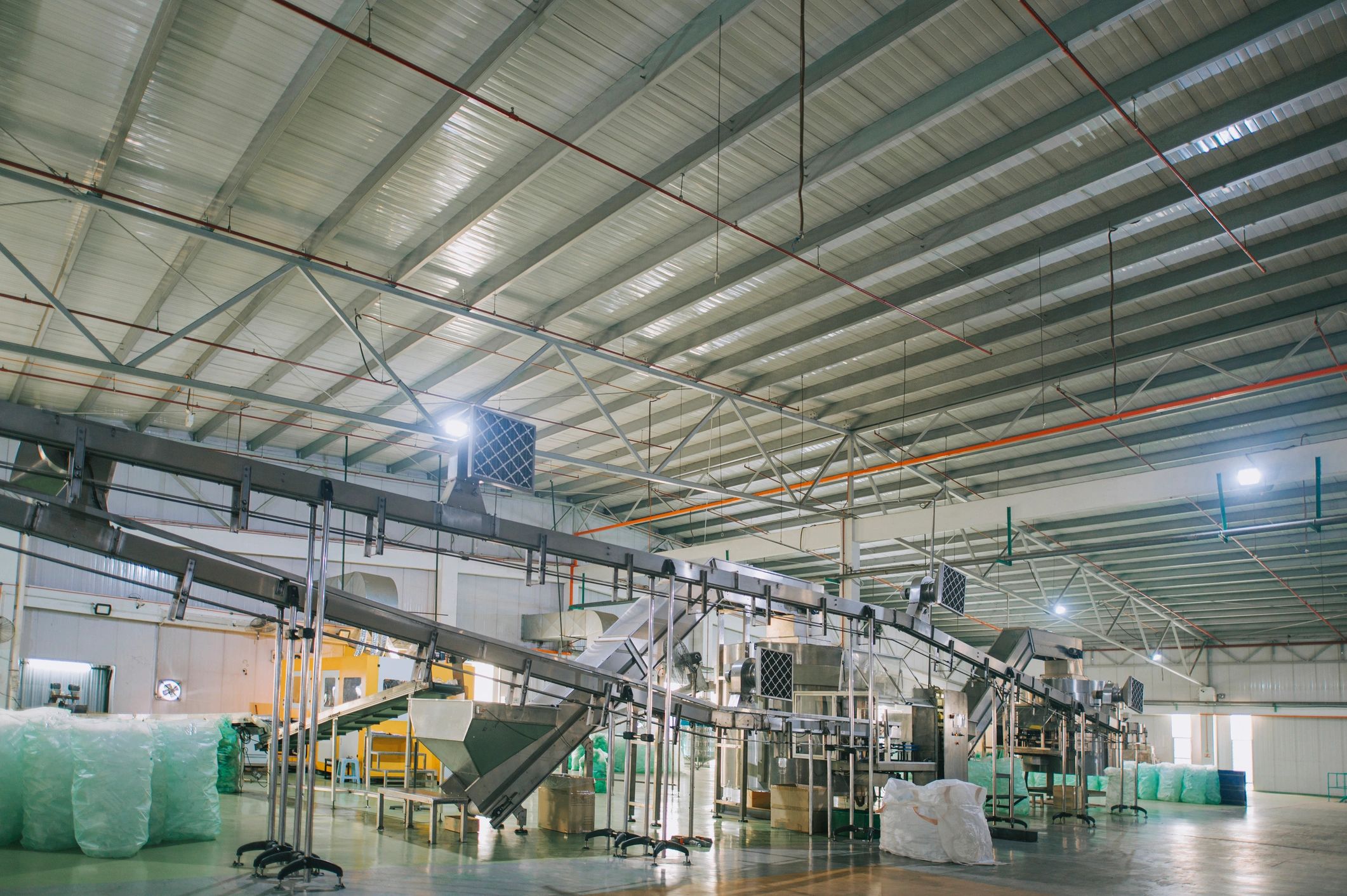 Industrial production line representing operational reliability