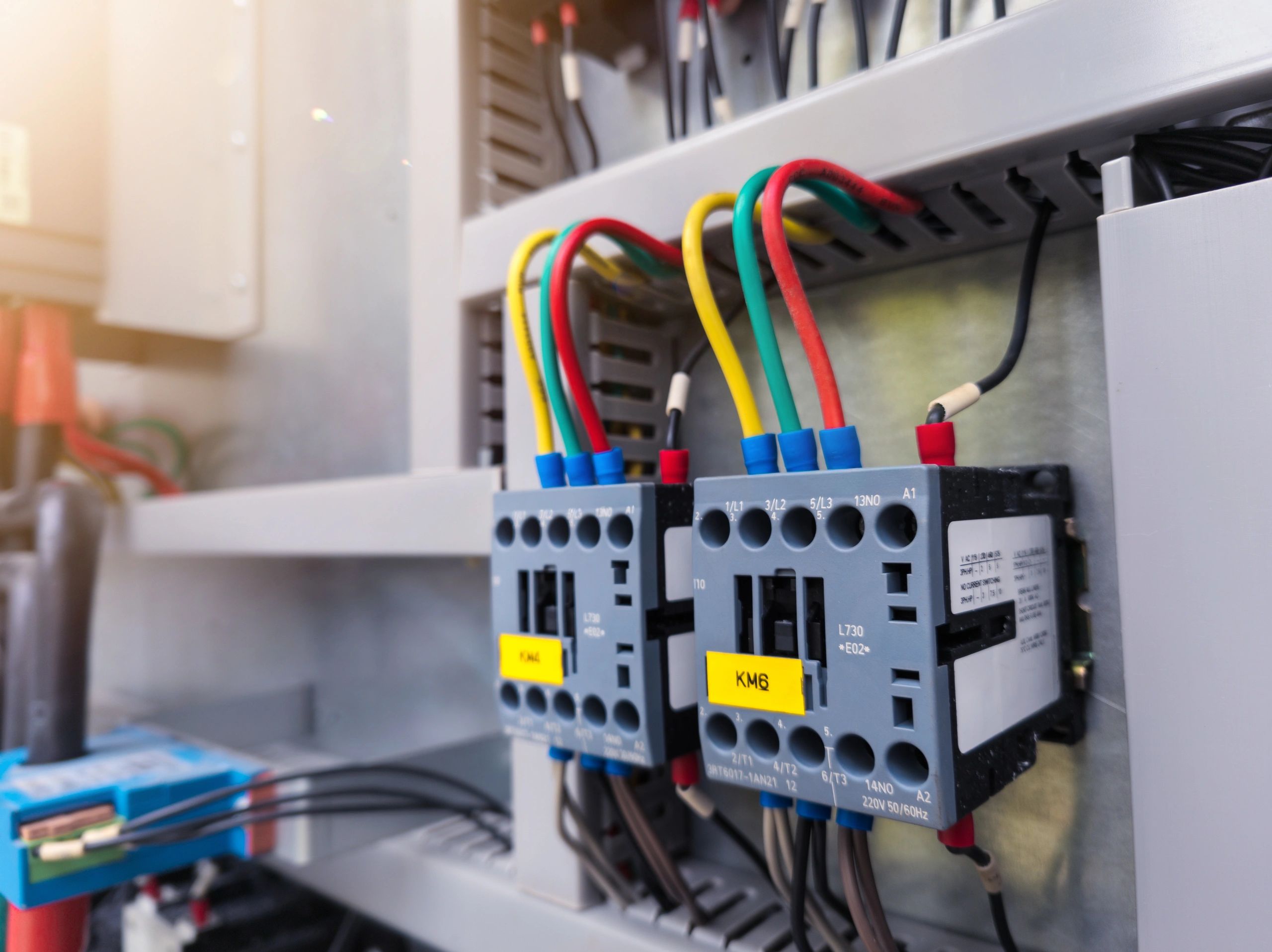 Industrial electrical control panel components